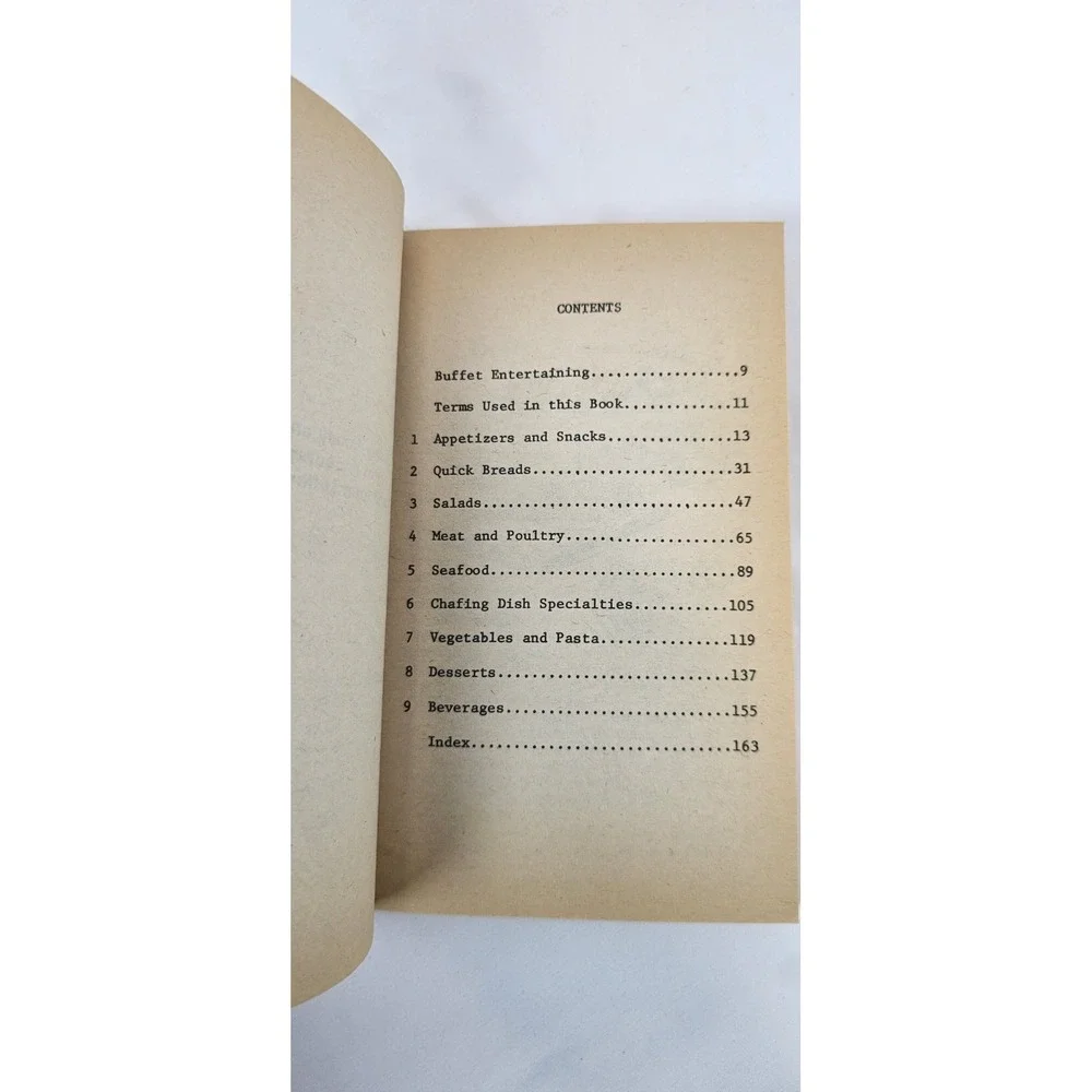 Vintage 1972 Variety Cookbooks The Buffet Cookbook‎ by Helen M Schrader PB